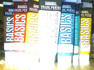 How appropriate for someone teaching herself to paint again - cheap, student paint!