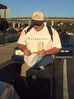 The good news he has his tickets. The bad news, his flight arrives back here at 2 a.m.