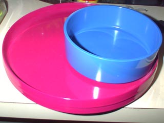 Well, we never had the cool bowls or the square platters